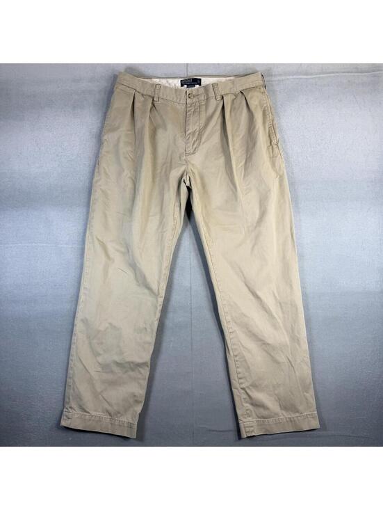 Ralph Lauren Other - Vintage Polo Ralph Lauren Ethan Chino Pants Mens 36x32 Beige Pleated Classic